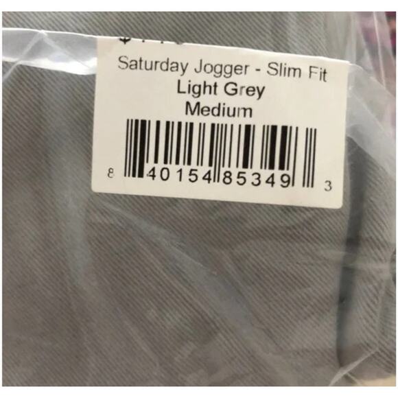 Marine Layer Saturday Jogger Pants Drawstring Waist Slim Fit Light Grey NWT M - Picture 8 of 8